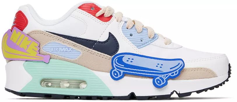 Nike Kids Белые детские кроссовки Nike Air Max 90 LTR SE Big