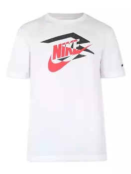 Nike Kids футболка с логотипом, белый
