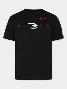 Nike Kids футболка с принтом, черный