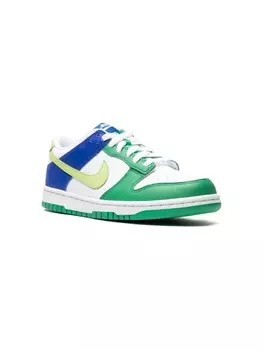 Nike Kids кроссовки Dunk Low Green/Blue, белый