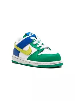 Nike Kids кроссовки Dunk Low Green/Blue, белый