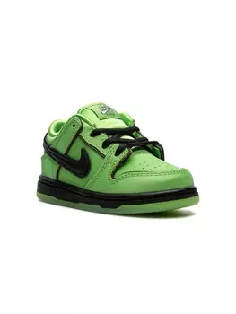 Nike Kids кроссовки SB Dunk Low Buttercup из коллаборации с Powerpuff Girls, зеленый