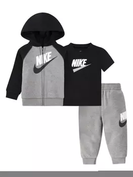 Nike Kids спортивный костюм с логотипом, серый