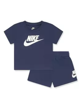 Nike Kids спортивный костюм с логотипом Swoosh, синий