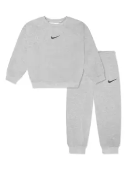 Nike Kids спортивный костюм с вышивкой Swoosh, серый