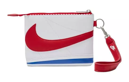Nike Кошелек-клатч Cortez из полиамида, стандартный, унисекс, белый, кампусный, королевский, кампусный красный