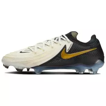 Nike Phantom GX Футбольные бутсы унисекс, White/Metallic Gold Coin/Black