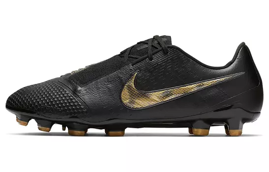Футбольные бутсы унисекс Nike Phantom Venom с логотипом бренда, черно-золотой