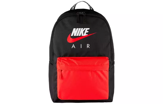 Nike Рюкзак Heritage из полиэстера, стандартный, унисекс, черный, красный