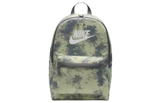 Nike Рюкзак из переработанного полиэстера унисекс, оливковый, дымчатый, серый и белый