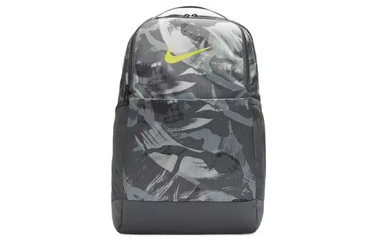 Nike Рюкзак из полиэстера среднего размера, унисекс, цвет: серый железный/серый железный/яркий кактус