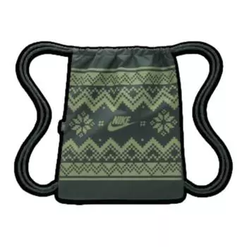 Nike Рюкзак из полиэстера, стандартный, унисекс, винтажный, зеленый