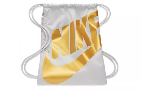 Nike Спортивная сумка-рюкзак Heritage Fabric, обычная, унисекс, белое золото