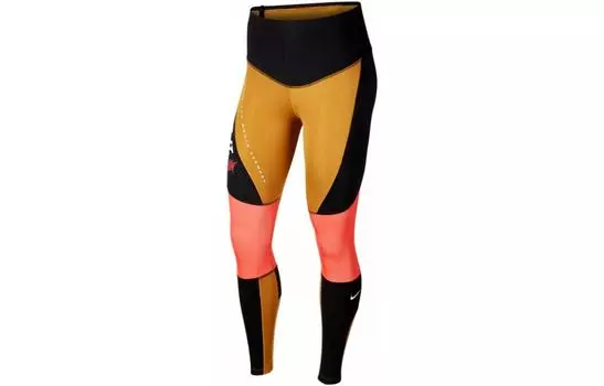Nike Спортивные брюки женские желто-черные
