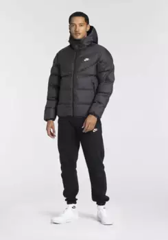 Nike Sportswear Ветровка "STORM-FIT WINDRUNNER МУЖСКАЯ КУРТКА С УТЕПЛЕННЫМ КАПЮШОНОМ", цвет Black/Black/Sail
