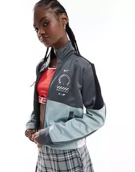 Nike – Streetwear – Синяя и серая тканевая куртка