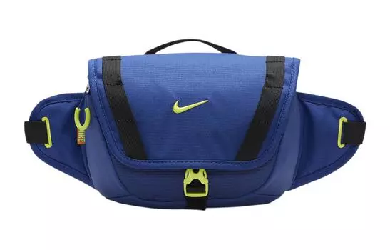 Nike Сумка-кошелек через плечо из смеси полиэстера и нейлона, обычная, унисекс, темно-королевского синего и атомно-зеленого цветов
