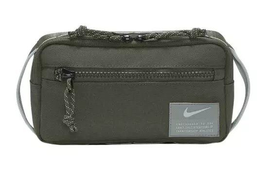 Nike Тканевая сумка через плечо через плечо, поясная сумка, обычная, унисекс, хаки-зеленый/хаки-зеленый/слюдяно-зеленый