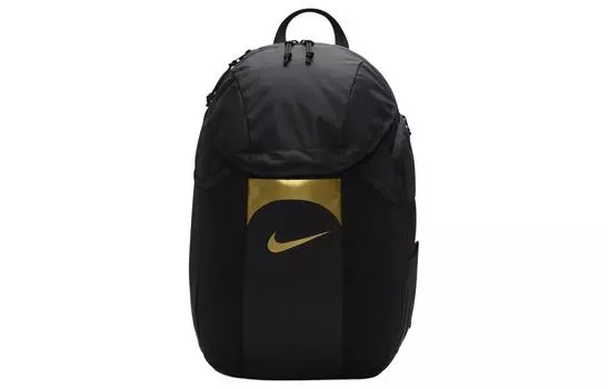 Nike Тканевый рюкзак, стандартный, унисекс, черный с металлическим оттенком, цвета золотой монеты