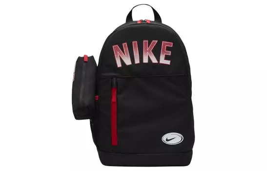 Nike Тканевый рюкзак, стандартный, унисекс, черный, угольный, красный