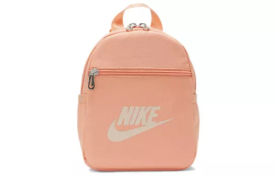 Nike Тканевый рюкзак, стандартный, женский, абрикосово-розовый/мягко-оранжевый