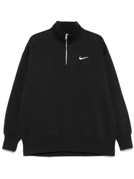 Nike толстовка с воротником на молнии, черный