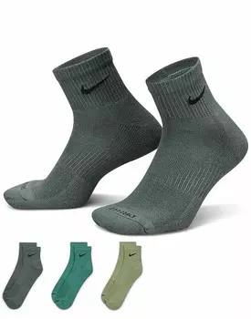 Nike Training – Everyday Cushioned Plus – комплект из 3 пар носков разных цветов