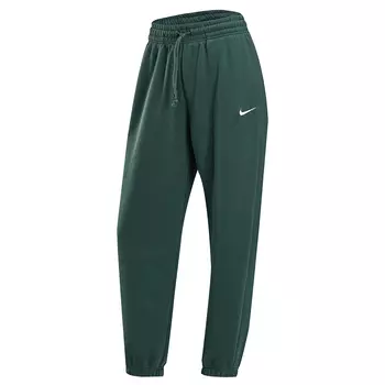 Nike Трикотажные спортивные брюки женские темно-зеленые