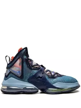 Nike высокие кроссовки LeBron 19 Blackened Blue, синий