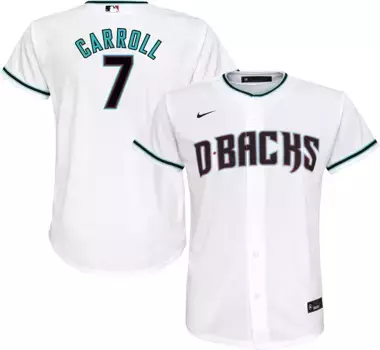 Nike Youth Arizona Diamondbacks Corbin Carroll #7 Белая крутая базовая майка