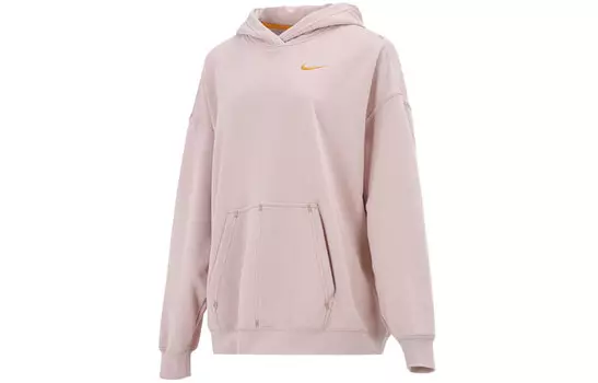 Nike Женская спортивная толстовка с капюшоном Swoosh, розовая, большого размера