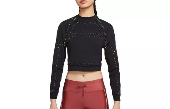 Nike Женская толстовка, черная/прозрачная