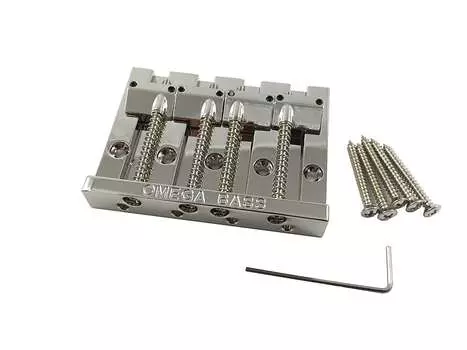 Никелевый бридж OMEGA High Mass Bass для верхней загрузки Fender P/Jazz Bass BB-3350-001 Allparts