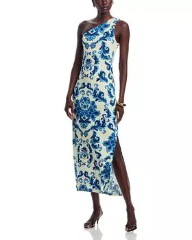 Ники Платье макси на одно плечо Cara Cara, синий