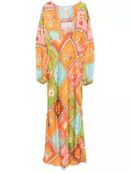 НИКОГДА НЕ ОДЕТ ПОЛНОСТЬЮ Платье макси Эмма NEVER FULLY DRESSED, оранжевый