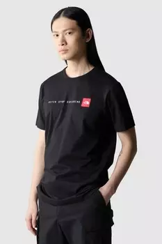 Никогда не прекращайте изучать мужские футболки с короткими рукавами The North Face, черный