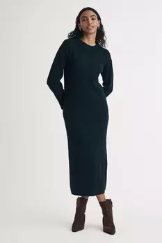 Никто не ребенок свободный круглый вязаный джемпер миди простое платье Nobody'S Child, черный