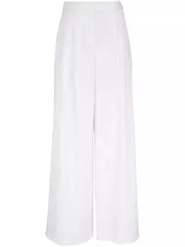 Nili Lotan брюки палаццо с завышенной талией, белый