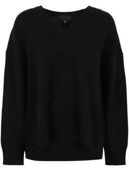 Nili Lotan кашемировый джемпер с V-образным вырезом, черный