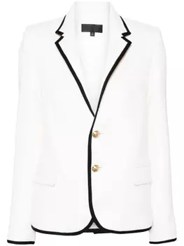 Nili Lotan однобортный пиджак из смесовой шерсти, нейтральный цвет