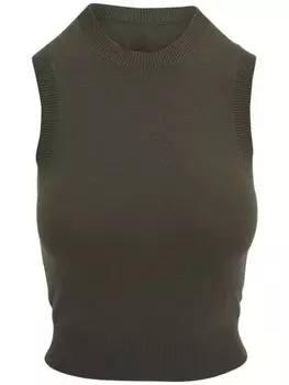 Nili Lotan топ May без рукавов, зеленый