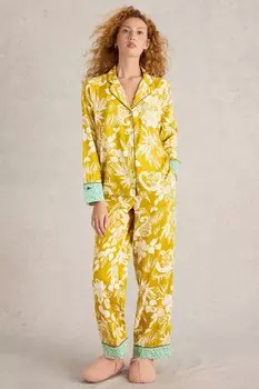 Нина органическая пижамная рубашка White Stuff, желтый
