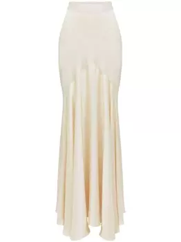 Nina Ricci атласная юбка макси, нейтральный цвет