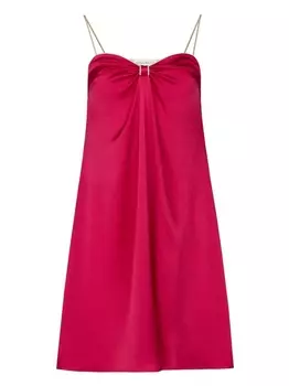 Nina Ricci атласное платье мини без рукавов, розовый