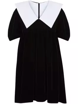 Nina Ricci бархатное платье-миди, черный