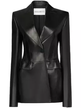 Nina Ricci блейзер с заостренными лацканами, черный