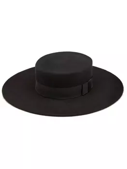 Nina Ricci большая фетровая шерстяная канотье, черный