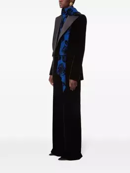 Nina Ricci двубортный бархатный пиджак, черный