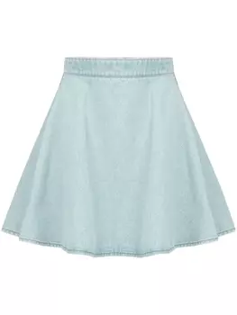 Nina Ricci джинсовая юбка с логотипом, синий