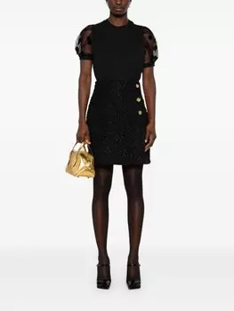 Nina Ricci футболка с фактурной отделкой, черный